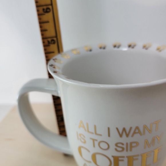 Strawberry Street All I Want Is Coffee & Pet My Cat‎ White Mug - Picture 6 of 6